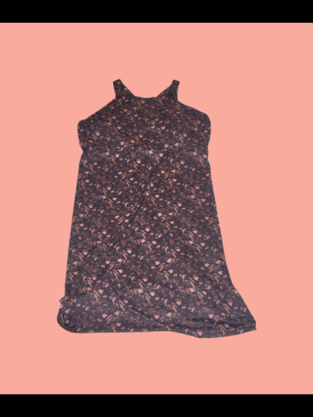 Patagonia Navy Floral Tank Dress with Pink Accents